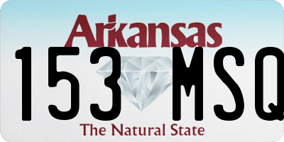 AR license plate 153MSQ