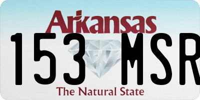AR license plate 153MSR