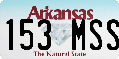 AR license plate 153MSS