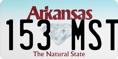 AR license plate 153MST