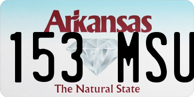 AR license plate 153MSU