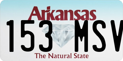 AR license plate 153MSV
