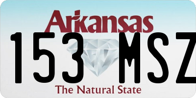 AR license plate 153MSZ