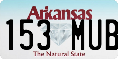 AR license plate 153MUB
