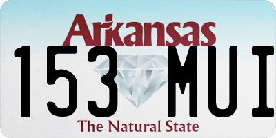 AR license plate 153MUI