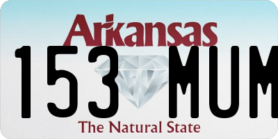 AR license plate 153MUM