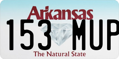 AR license plate 153MUP