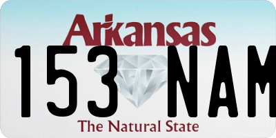 AR license plate 153NAM