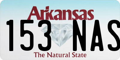 AR license plate 153NAS