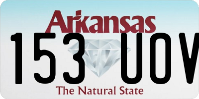 AR license plate 153UOV
