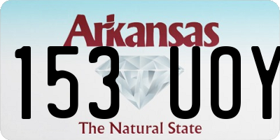 AR license plate 153UOY