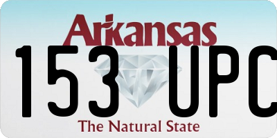 AR license plate 153UPC