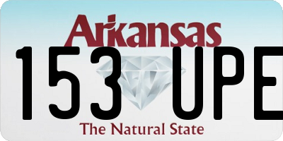AR license plate 153UPE