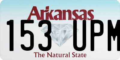 AR license plate 153UPM