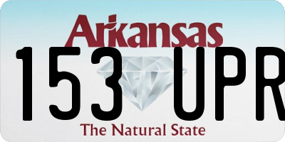 AR license plate 153UPR