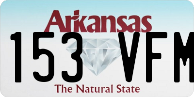 AR license plate 153VFM