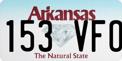 AR license plate 153VFO