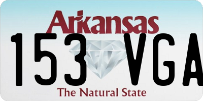 AR license plate 153VGA