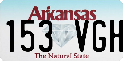AR license plate 153VGH