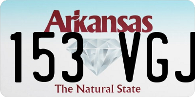 AR license plate 153VGJ