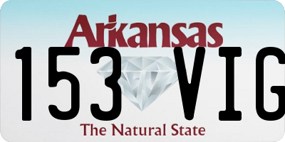 AR license plate 153VIG