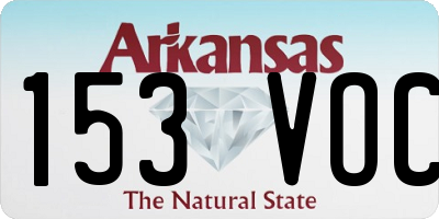 AR license plate 153VOC