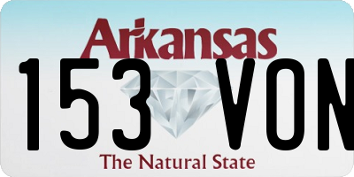 AR license plate 153VON
