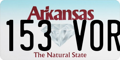 AR license plate 153VOR