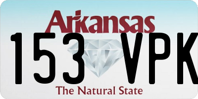 AR license plate 153VPK