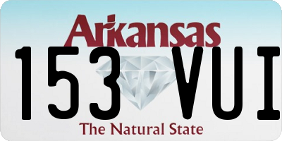 AR license plate 153VUI