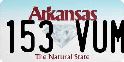AR license plate 153VUM
