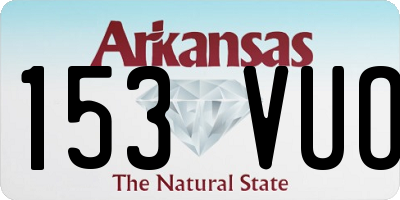 AR license plate 153VUO