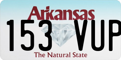 AR license plate 153VUP