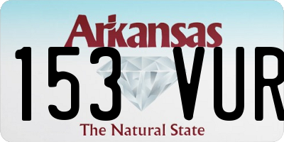 AR license plate 153VUR
