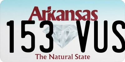 AR license plate 153VUS