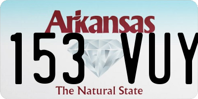 AR license plate 153VUY