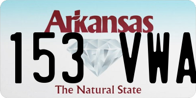 AR license plate 153VWA