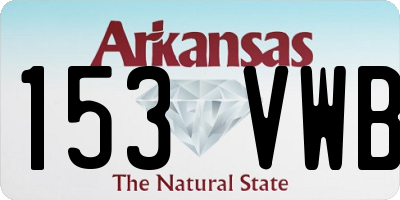 AR license plate 153VWB
