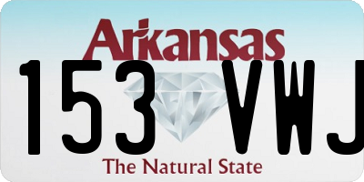 AR license plate 153VWJ