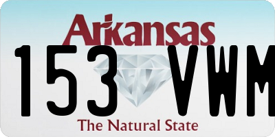 AR license plate 153VWM
