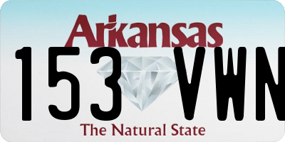 AR license plate 153VWN