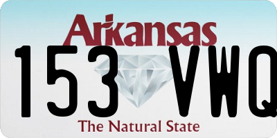 AR license plate 153VWQ