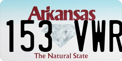 AR license plate 153VWR