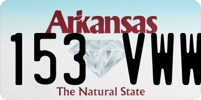 AR license plate 153VWW