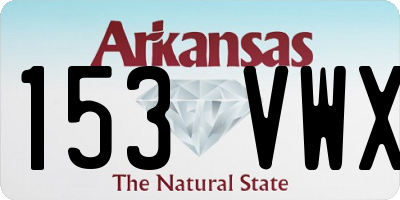AR license plate 153VWX
