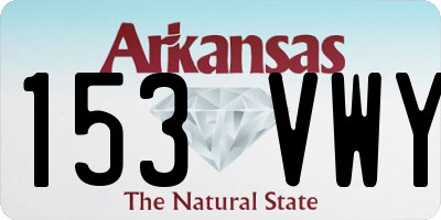 AR license plate 153VWY