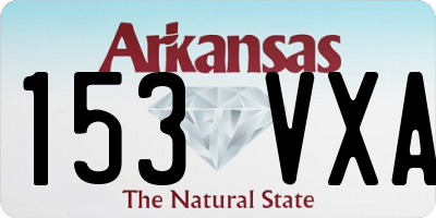 AR license plate 153VXA