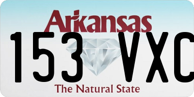 AR license plate 153VXC