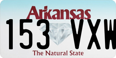 AR license plate 153VXW