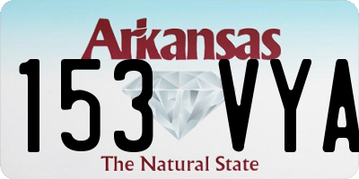 AR license plate 153VYA